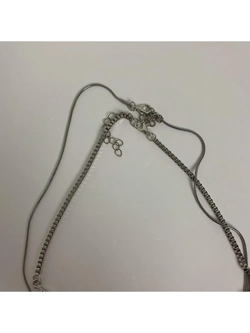 Cyber y2k 2000s style Futuristic Star pendant turquoise silver necklace. 2 neckl